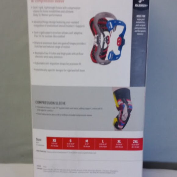 McDavid Elite Knee Brace XL-Right Black Bio-Logix w Compression Sleeve - Picture 4 of 5